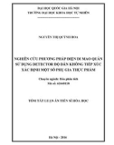 Tóm tắt Luận án Tiến sĩ Hóa học: Nghiên cứu phương pháp điện di mao quản sử dụng detector độ dẫn không tiếp xúc xác định một số phụ gia thực phẩm