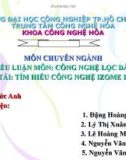 Tiểu luận công nghệ lọc dầu tìm hiểu công nghệ izome hóa 