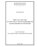 Luận văn Thạc sĩ Quản trị công nghệ và Phát triển doanh nghiệp: Chiến lược Công nghệ của Tổng công ty Truyền tải điện Quốc gia giai đoạn 2016 - 2020, tầm nhìn đến 2025