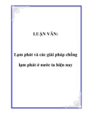 LUẬN VĂN: Lạm phát và các giải pháp chống lạm phát ở nước ta hiện nay