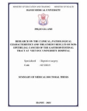 Summary of Medical doctoral thesis: Research on the clinical, pathological characteristics and treatment results of nonepithelial cancer of the gastrointestinal tract at Viet Duc university hospital