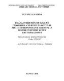 Summary of doctoral thesis: Characteristics of immune disorders and results of pulse methylprednisolone therapy in severe systemic lupus erythematosus