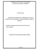 Summary of economic doctoral thesis: Investment in enhancing competitive capacity at joint stock commercial bank for foreign trade of Vietnam