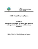 Báo cáo nghiên cứu khoa học Developing GAP systems for dragon fruit producers and exporters in Binh Thuan and Tien Giang provinces - MS5 