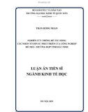 Luận án Tiến sĩ ngành Kinh tế học: Nghiên cứu thống kê tác động các nhân tố đến sự phát triển của công nghiệp hỗ trợ - Trường hợp tỉnh Bắc Ninh