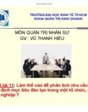 Thuyết trình: Làm thế nào để phân tích nhu cầu & xác định mục tiêu đào tạo trong một tổ chức, doanh nghiệp?