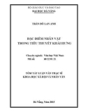 Tóm tắt Luận văn Thạc sỹ ngành Văn học Việt Nam: Đặc điểm nhân vật trong tiểu thuyết Khái Hưng