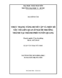 Luận văn Thạc sĩ Y học: Thực trạng tăng huyết áp và một số yếu tố liên quan ở người trưởng thành tại thành phố Tuyên Quang