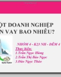 Đề tài: Một doanh nghiệp nên vay bao nhiêu?