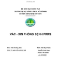 TIỂU LUẬN: VẮC - XIN PHÒNG BỆNH PRRS