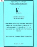 Tóm tắt luận văn Thạc sĩ Y tế công cộng: Thực trạng, kiến thức, thái độ, thực hành và một số yếu tố liên quan đến quản lý chất thải rắn y tế của cán bộ y tế tại Viện Huyết học – Truyền máu trun ương, năm 2017