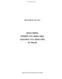 HOẠT ĐỘNG NGHIÊN CỨU KHOA HỌC GIÁO DỤC CỦA SINH VIÊN SƯ PHẠM - PHẠM HỒNG QUANG