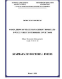 Summary of Doctoral thesis: Completing of state management for stateowned forest enterprises in Vietnam