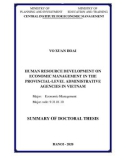 Summary of Doctoral thesis: Human resource development on economic management in the provincial-level administrative agencies in Vietnam