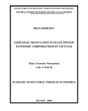 Summary of Doctoral Thesis of Economics: Employee motivation in state owned economic corporations in Vietnam