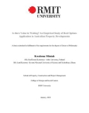 Doctoral thesis of Philosophy: Is there value in waiting? An empirical study of real options application to Australian property developments