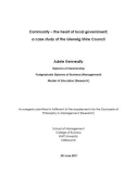 Doctoral thesis of Philosophy: Community - the heart of local government: a case study of the Glenelg Shire Council