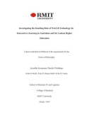 Doctoral thesis of Philosophy: Investigating the enabling role of Web 2.0 technology for interactive e-learning in Australian and Sri Lankan higher education