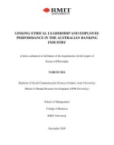 Doctoral thesis of Philosophy: Linking ethical leadership and employee performance in the Australian banking industry