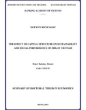 Summary of Doctoral thesis in Economics: The effect of capital structure on sustainability and social performance of MFIS in Vietnam