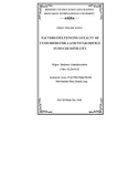 Summary of Doctoral thesis: Factors influencing loyalty of customers for 4 and 5 star hotels in Ho Chi Minh city