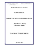 Summary of Phd thesis: Research on financial stress in Vietnam