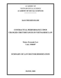 Summary of Law Doctor dissertation: Contractual performance upon changed circumstances in Vietnamese law