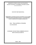 Summary of doctoral dissertation in educational science: Assesment of pedagogics learning outcomes for students of pedagogical universities with competence based approach