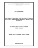 Summary of Economic dissertation: The quality of health care services by health insurance at district hospitals in Thai Nguyen province