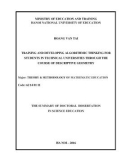 The summary of doctoral dissertation in science education: Training and developing algorithmic thinking for students in technical universities through the course of descriptive geometry