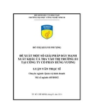 Luận văn Thạc sĩ Quản trị kinh doanh: Đề xuất một số giải pháp đẩy mạnh xuất khẩu cá tra vào thị trường EU tại Công ty cổ phần Hùng Vương