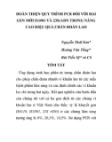 Báo cáo y học: HOÀN THIỆN QUY TRÌNH PCR ĐỐI VỚI HAI GEN MỚI IS1081 VÀ 23SrADN TRONG NÂNG CAO HIỆU QUẢ CHẨN ĐOÁN LAO