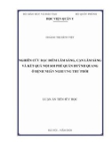 Luận án Tiến sĩ Y học: Nghiên cứu đặc điểm lâm sàng, cận lâm sàng và kết quả nội soi phế quản huỳnh quang ở bệnh nhân nghi ung thư phổi