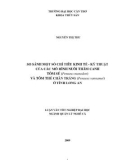 Luận văn so sánh một số chit tiêu kinh tế kỹ thuật của các mô hình nuôi tôm sú( Penaeus monodon) và thẻ tôm chân trắng (Penaeus vannamei) ở tỉnh Long An