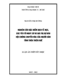 Luận án Tiến sĩ Y học: Nghiên cứu đặc điểm dịch tễ học, các yếu tố nguy cơ và giá trị dự báo hội chứng chuyển hóa của người dân tỉnh thừa thiên Huế