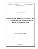 Luận án Tiến sĩ Y học: Nghiên cứu đặc điểm rối loạn chuyển hóa và tác dụng điều trị của Propranolol trên bệnh nhân bỏng nặng