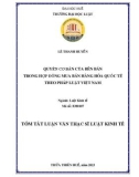 Tóm tắt Luận văn Thạc sĩ Luật kinh tế: Quyền cơ bản của bên bán trong hợp đồng mua bán hàng hóa quốc tế theo pháp luật Việt Nam