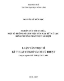 Luận văn Thạc sĩ Kỹ thuật cơ khí: Nghiên cứu tối ưu hóa một số thông số làm việc của máy bứt củ lạc bằng phương pháp thực nghiệm