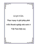 LUẬN VĂN: Thực trạng và giải pháp phát triển Doanh nghiệp nhà nước ở Việt Nam hiện nay