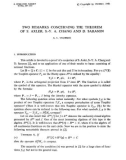 Báo cáo toán học: Two remarks concerning the theorem of S. Axler, S.-Y. A. Chang and D. Sarason 