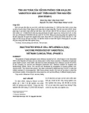 Báo cáo y học: TÍNH AN TOÀN CủA VắCXIN PHòNG CÚM A/H5N1 DO VABIOTECH sảN XuấT TRêN NG-ời TìNH NGUYệN (GIAI đOạN I)