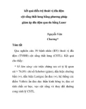 Báo cáo y học: kết quả điều trị thoát vị đĩa đệm cột sống thắt lưng bằng phương pháp giảm áp đĩa đệm qua da bằng Laser