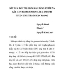 Báo cáo y học: KếT QUả điềU TRị GIảM đAU BằNG CHIếU Xạ KếT HợP BISPHOSPHONATE ở 23 BệNH NHÂN UNG THư DI CăN XươNG