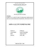 Khóa luận tốt nghiệp: Nghiên cứu vai trò của phụ nữ trong phát triển kinh tế hộ tại xã Thanh Định, huyện Định Hóa, tỉnh Thái Nguyên