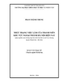 Luận văn Thạc sĩ Xã hội học: Thực trạng việc làm của thanh niên khu vực ngoại thành Hà Nội hiện nay