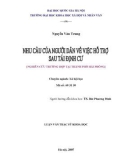 Luận văn Thạc sĩ Xã hội học: Nhu cầu của người dân về việc hỗ trợ sau tái định cư