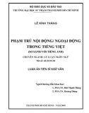 Luận án Tiến sĩ Ngữ văn: Phạm trù nội động/ngoại động trong tiếng Việt (so sánh với tiếng Anh)