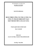 Tóm tắt luận văn thạc sĩ Quản trị kinh doanh: Hoàn thiện công tác trả lương tại Công ty TNHH MTV Cảng Đà Nẵng