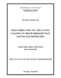 Tóm tắt Luận văn Thạc sĩ Quản trị kinh doanh: Hoàn thiện công tác trả lương tại Công ty TNHH Thương mại Thành Châu