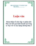 Luận văn: Hoàn thiện tổ chức lập và phân tích Báo cáo kết quả kinh doanh tại Công ty Nạo vét và xây dựng đường thủy I